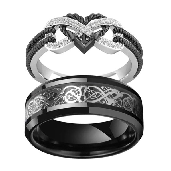 bague couple gothique