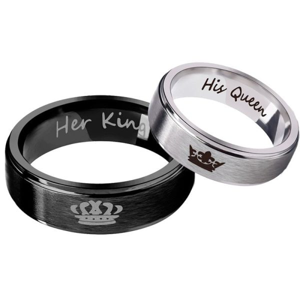 bague couple king queen